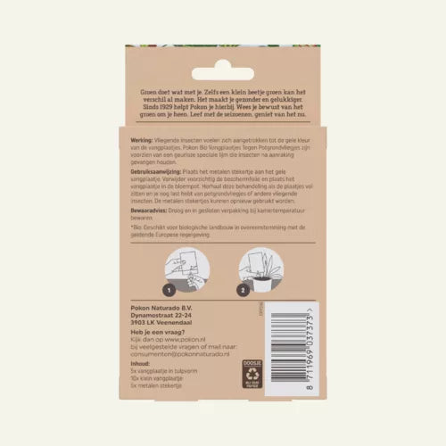 Vangplaatjes tegen rouwvliegjes biologisch (15 stuks) Pokon