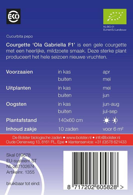 Courgette "Ola Gabriella F1" De Bolster