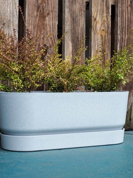 Trough Greenville Elho gevuld met planten